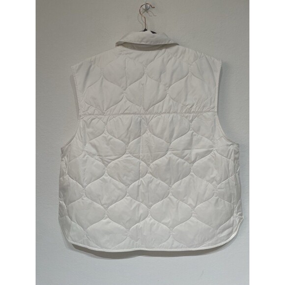 Nike Womens Sportswear Essential Vest White NWT Sz Large Snap FB8737-133 $90 - Picture 4 of 13